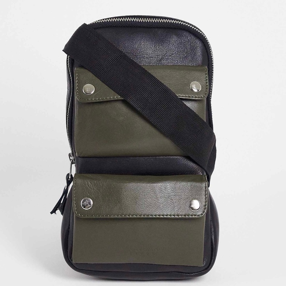 Stylish Bolongaro Trevor Black and Olive Crossbody Bag